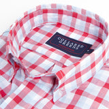 Collared Greens - The Cary Button Down - Salmon/Carolina/White - Shirts - The American Gentleman - 2