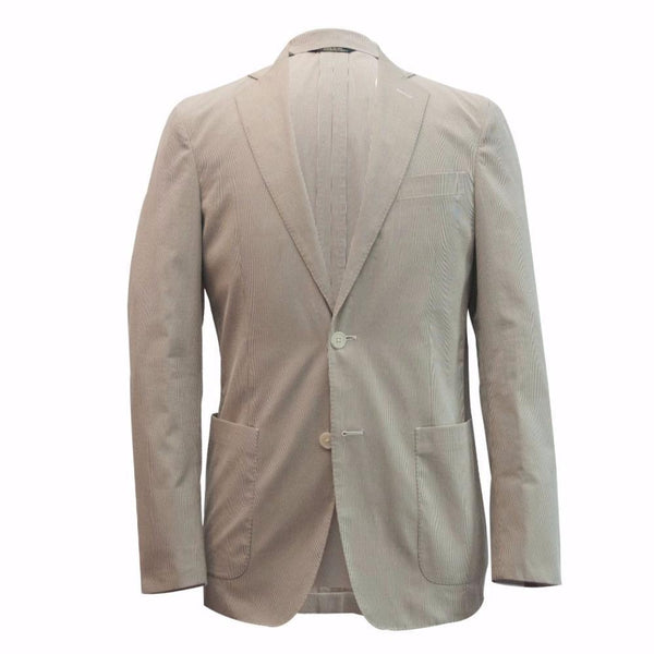 The Tan Striped Cotton Sport Coat