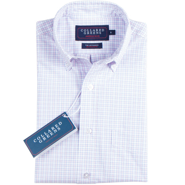 Collared Greens - The Jefferson Button Down - Pink Checks - Shirts - The American Gentleman - 1