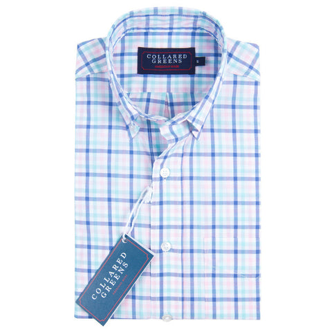 Collared Greens - The Wilton Button Down - Navy/Pink/Teal/White - Shirts - The American Gentleman - 1