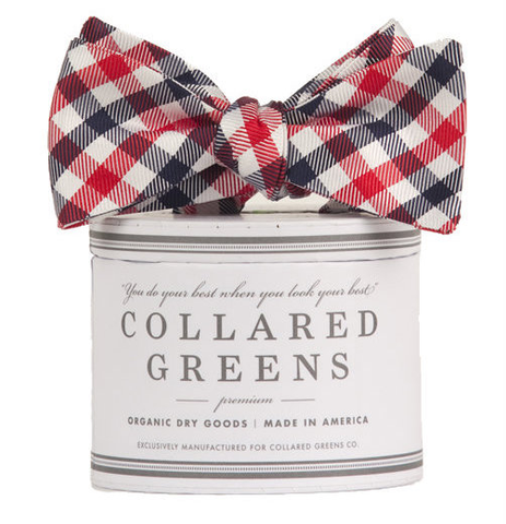Collared Greens - USA Quad Bow Tie Red/White/Blue - Bow Tie - The American Gentleman - 1