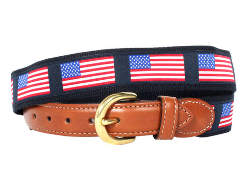 Collared Greens - Flags Belt - Belts - The American Gentleman