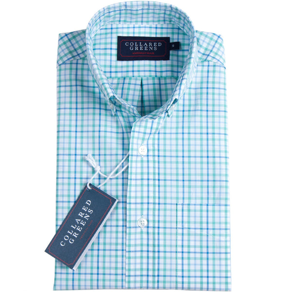 Collared Greens - The Grove Button Down - Green/Blue - Shirts - The American Gentleman - 1