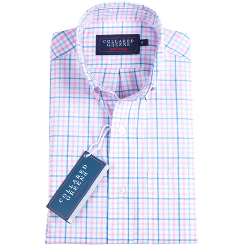 Collared Greens - The Grove Button Down - Blue/Pink - Shirts - The American Gentleman - 1