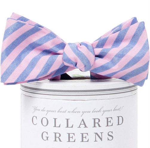 Collared Greens - Kaiwah Bow Tie - Pink / Blue - Bow Tie - The American Gentleman