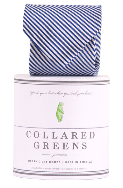 Collared Greens - Signature Series - Navy Stripe - Ties - The American Gentleman - 1