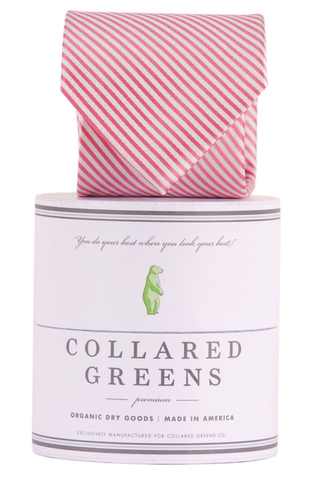 Collared Greens - Signature Series - Pink Stripe - Ties - The American Gentleman - 1