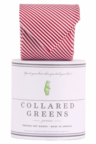 Collared Greens - Signature Series - Red Stripe - Ties - The American Gentleman - 1