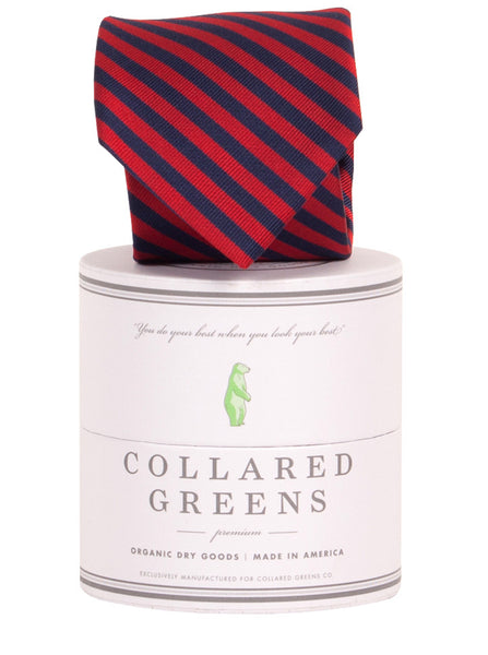 Collared Greens - Squaw Necktie - Navy / Red - Ties - The American Gentleman - 1