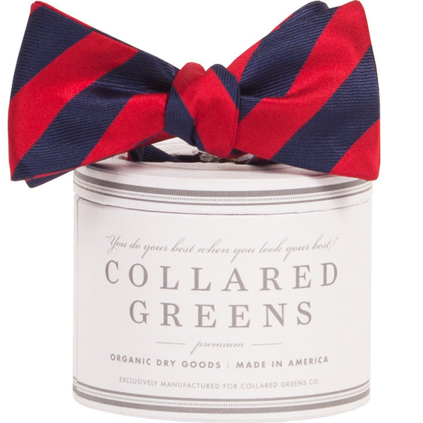 Collared Greens - Tamarack Bow Tie - Navy / Red - Bow Tie - The American Gentleman - 1