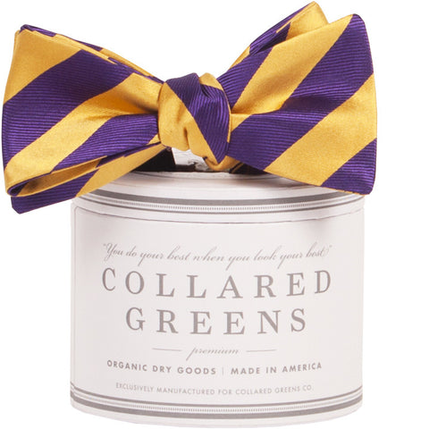 Collared Greens - Tamarack Bow Tie - Purple / Gold - Bow Tie - The American Gentleman - 1