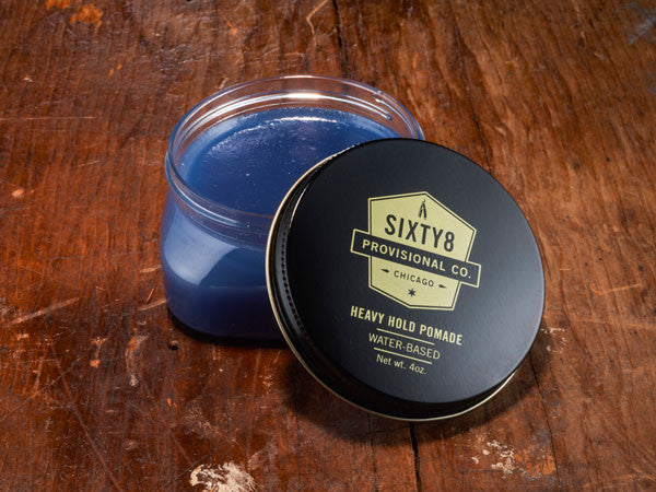 Sixty8 Provisional Co. - Heavy Hold Pomade (water-based) - Grooming - The American Gentleman